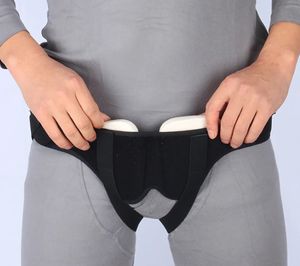 Andra modetillbehör Hernia Belt Truss för inguinal eller sportbråck stöder stag av smärtlindring med 2 avtagbara kompressionsdynor 231011