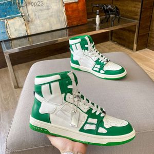 Yüksek Sonbahar En İyi Sneaker Kemik Çok yönlü Skele Kış Tıknaz Ayakkabı Yeni Erkek Trendi Tasarımcı Deri Tahta Ayakkabı Amiiri Günlük Konfor Sneakers