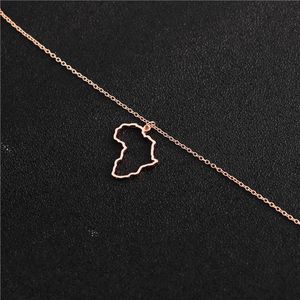 Outline Africa Map Necklace Country of South African Map Necklace Simple Adoption Ethiopia Africa Continent Necklaces jewelry213e