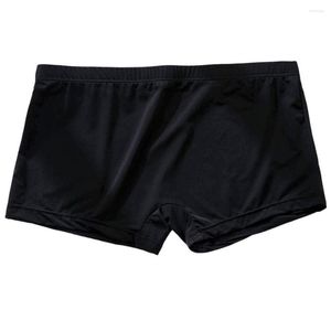 Cuecas masculinas cuecas chiques cor pura boxers slim fit verão secagem rápida roupas internas