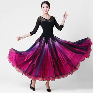 Stage Wear Women Ballroom Dance Performance Costumes Modern Standard Ball Dress Girl's Waltz Tango Uniforms LYQ17012