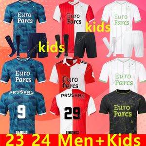 2023/2024 Feyenoords Futbol Formaları Voetbal Kids Kit 23/24 Futbol Gömlek Eğitimi Ana Sayfa Hayran Oyuncu Versiyonu Kaleci Maillot Ahşap Danilo Dilrosun Hancko