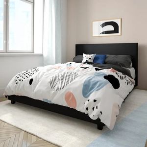 Sängkläder set plattform säng queen ram svart faux läder gitarr demon slayer onsdag cinnamoroll sängkläder makeup set comforter wednes 231011