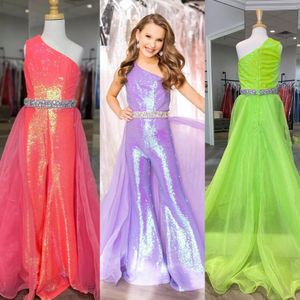 Abito da salto con tuta da concorso bambina 2024 Crystal organza overskirt kid kid divertfashion runway gomanper party gowowler toddler adolescente preteen miss campanelli da bellc