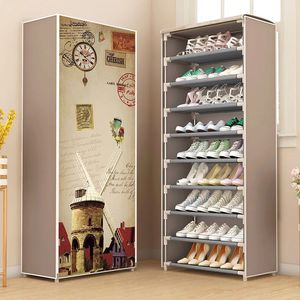 Storage Holders Racks Bamboo Shoe Cabinet Shoes Organizers Plastic Space Saving Shoe Rack Shoerack Shoe-shelf Chessure Furniture Cabinets Cupboards 231007