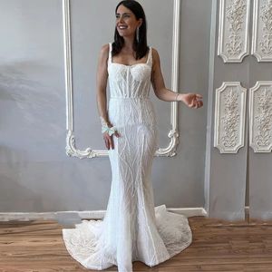 Suknie ślubne Suknie ślubne syreny z odłączanym pociągiem Dubai Dubai Women moden suknie ślubne Vestido de novia