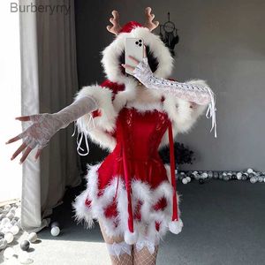 Costume a tema Simpatico Natale Babbo Natale Renna Con cappuccio Abiti Shl Natale Lolita Furry Abito rosso senza spalline Coniglio Ragazza Cameriera Cosplay ComesL231010