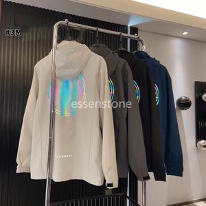 Designer stone pocket jackets island jacket long sleeve zipper Badges Back reflection casual coat windbreaker embrodiery mens shirts autumn coats Asian size m-4xl