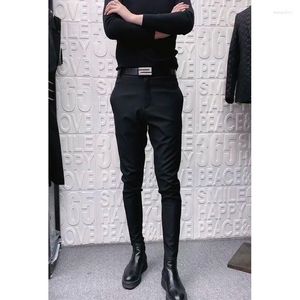 Men's Pants Winter Fashion Men Casual British Style Suit Business Slim Fit Ankle Length Dress A06