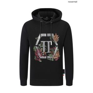 Sweatshirts personlighet män varumärke mens hoodies plein varm tjock tröja hiphop lös karakteristiska philipps pp skalle pullover rhinestone lyx pp björn 3gai