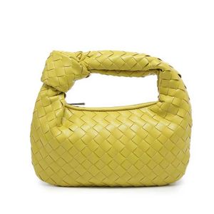Teen Jodies Candy Bvs Venetebotegs Suffre Yellow Handbag with Logo y Cowhorn Bag Year Autumn Winter Womens New Fashionable Hand Woven Shoulder Handbag VJY3