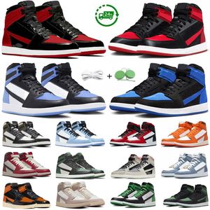 Basketballschuhe für Männer Frauen Sneaker Satin Bred Patent Unc Toe Palomino Lucky Pine Green Dark Mocha Royal Reimagined Denim Twist Herren Trainer Sport Sneakers GAI