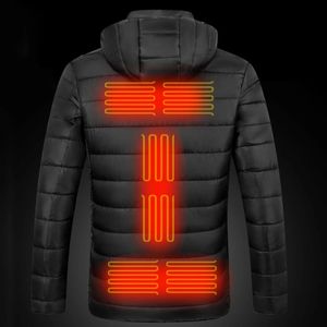 Giacche da uomo Cappotto termico Abbigliamento 9 Aree Inverno Impermeabile Antivento Caldo USB Elettrico per Escursionismo in campeggio all'aperto 231011