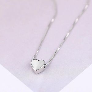 Pendant Necklaces Fashion Box Chain Heart Shape Choker Necklace For Girl Women Statement Wedding Jewelry Dz740