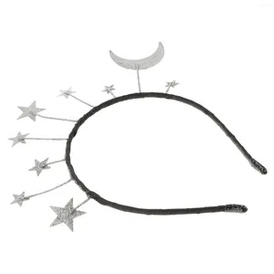 Bandanas Star Moon Headband Crown: Headpiece Birthday Party Hair Glitter Crown Costume Accessory Spike Piece