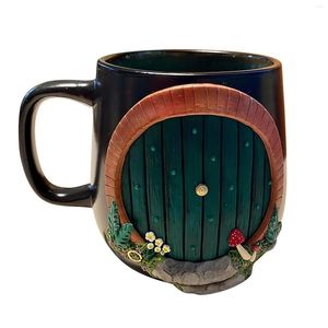Muggar Round Fairy Tale Door Cup Elegant och hållbart glas för hemmakontor Still Products Cups Set