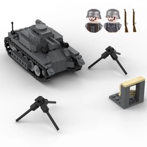 Jouets de transformation Robots Seconde Guerre mondiale Allemagne SdKfz 101 Panzer I Char léger BKM Liens à voie large unique Chars militaires Armée Minifigs Blocs de construction Jouets 231010