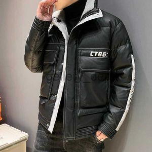 Men's Down Parkas Classic 2023 Winter Casual Men's Warm Leather White Duck Down Jackets Fur Collar Thick Puffer Coats Outwear Top Parkas Clothing J231010