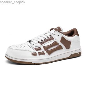 Брендовые мужские черные дизайнерские кроссовки Mi Shoe Grey Skel Sneaker Высокие туфли Белые Amiiri Fashion Bone Chunky Same Top Low Повседневная спортивная доска Мужчины Женщины 1v5a