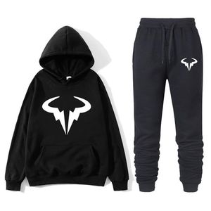 Rafaels Nadal Natto Bull Men's Hooded Suit Sports Pullover Sweater Sweatpants Men's Running Pullover 2XL Tracksui221n
