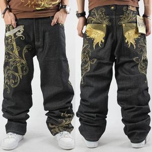 Jeans masculinos homens top limitado 2023 solto hip hop homens impresso maré vestido casual denim calças de algodão padrão harem calças