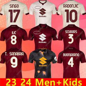 2023/2024 Torino Limited Edition koszulki piłkarskie 23/24 Zaza T. Sanabria Lukic Schuurs Pellegri Singo Ricci Suzuki Football Shirts Minforms