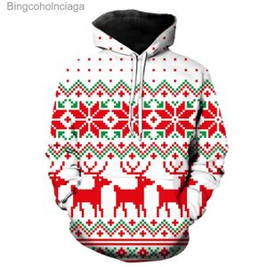 Kadın Hoodies Sweatshirts Noel Baba Noel Ağacı Erkek Hoodies Üstler Büyük Boyutlu Gençler 3D Baskılı Unisex Serin Moda Bahar Komik Sweatshirt Streetwearl23101