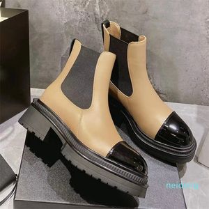 Designer Boots Boot Thick Soled Black Calfskin Leather Shoe Martin Boots Ankle Women Luxury Fashion Shoes Winter