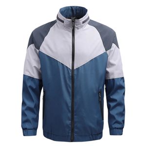 Mens Jackets Casual Color Matching Simple Baseball Coat Men Autumn And Winter Sports Pocket Zipper Flying Jacket Outdoor Windbreaker Coats 231010