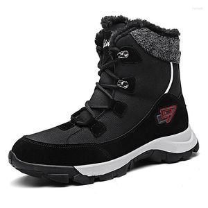 Boots Couple Men Women Outdoor Winter Hiking Snow Warm Non-slip Cotton Short Travel Shoe Waterproof Leather Sports Shoess