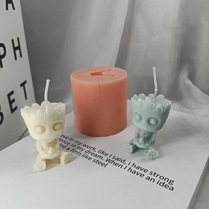 Velas Acessórios de Bolo Homem Árvore Molde de Silicone Pequeno Menino Bonito Dos Desenhos Animados Figura Vela Resina Epóxi Moldes Natal 231010