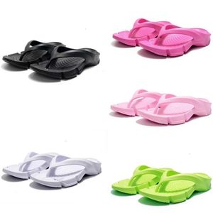 Män kvinnor sandaler sommar tofflor glider mode av hög kvalitet trippel svart vit ros rosa röd grön glöd utomhus mens platt flip flops strandhotell tofflare bild 36-45