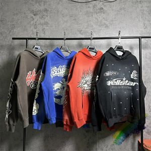 Men's Hoodies Sweatshirts 2023fw HELLSTAR Hoodie For Men Women Make Old Vintage Damaged Pullover Hooded 231010