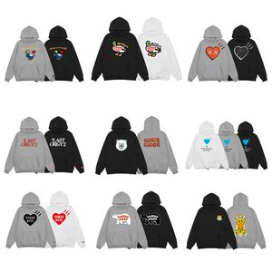 Designer mäns hoodies människa gjorde hoodie pullover tröjor lösa långärmad isbjörn anka söt djur bokstav tryck män kvinnor bomull huvor överdimensionerade s-xl