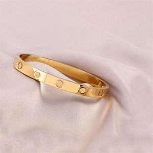 Designer bracelet fashion bangles for men and women Titanium steel screwdriver Gold ands silver rose jewelry original gift box241c