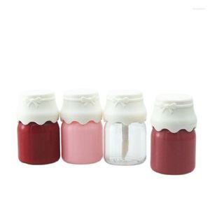 Garrafas de armazenamento moda vazio lip gloss tubos com varinhas garrafa bonito 8ml 50pcs em forma de rosa claro esmalte recipiente embalagem original