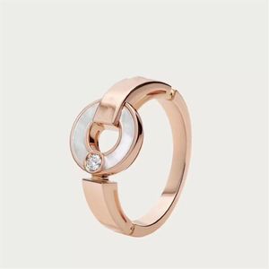 Neue Liebe 2021 klassische Scheibe weiße Schale Diamant-Buchstabenring Damen Charme Schmuck Luxus Ring exquisite Verpackung Geschenkbox235L