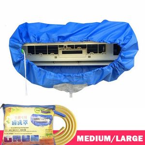 Dust Cover 2.4 3.2m Large Air Conditioner Cleaning Cover with Water Pipe Double Layer Thickening Air Conditioning Cleaning Dust Cleaner Bag 231007