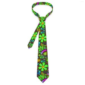 Bow Ties Green Floral Tie Retro Tribes Leisure Neck Cool Fashion For Men Graphic Collar Necktie Gift