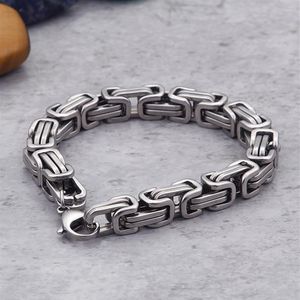 5mm 6mm 8mm Edelstahl Herrenschmuck Kaiserkette Byzantinisches Armband Quadratischer Stil Unisex Herren 8 26 Zoll Glieder 270V