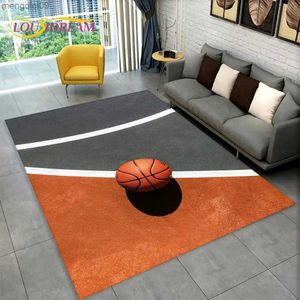 Decorazioni natalizie Campo da basket Tappeto per cartoni animati Tappeto grande per soggiorno Camera da letto Divano Decorazione per sala giochi Tappetino antiscivolo per bambini