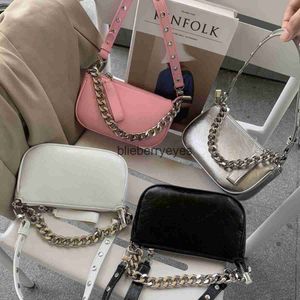 Cross Body Urban Simple Soft Chain Rivet Short Shoulder Strap Bag 2023 New Fashion Shoulder Bagblieberryeyes