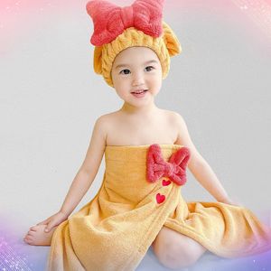 Towels Robes Baby Bath Towel Wearable Skirt robes Girls Absorb Water Wrap Shower Products Albornoz 231006