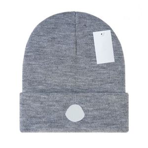 Outono e inverno MONCLiR Homens mulheres chapéu de malha clássico designer Beanie Cap masculino gorro térmico de pele de coelho 18 cores estão disponíveis C-9