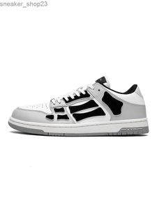 Chunky Leather High Fashion Skel Amiiri Bone Shoes Top Designer Small White Shoe Skateboarding Genuine Mens Versatile Sneaker Splice 1sqo