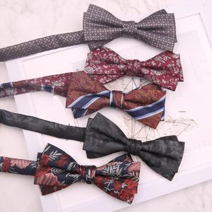 Papillon Linbaiway Business Stampato floreale Papillon per camicie da uomo Bowknots Donna Festa di nozze Collo Gtavatas Cravatta