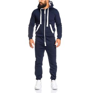 Herrspårar Zogaa Brand Men Tracksuit Autumn Spring Casual Sportswear Bodysuit One Piece Sweat Set Set Solid Outfits SE292U