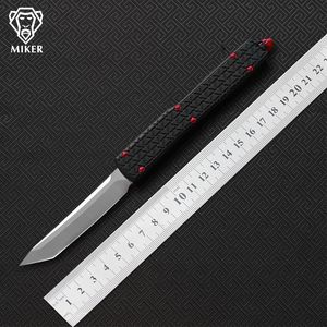 MIKER D2 blade aluminum camping survival outdoor EDC hunt Tactical tool dinner kitchen knife