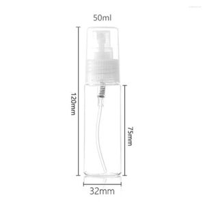 Storage Bottles 50ml Empty Transparent Travel Spray Refillable Reusable Alcohol Hand Atomizer Plastic Skin Care Tool Beauty Lightweight