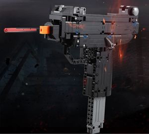 Uziモデルビルドブロックトイガンジェルブラスターエアソフトガンピストルウジピストルガンモデルキットビルディング銃アクセサリー戦術おもちゃ